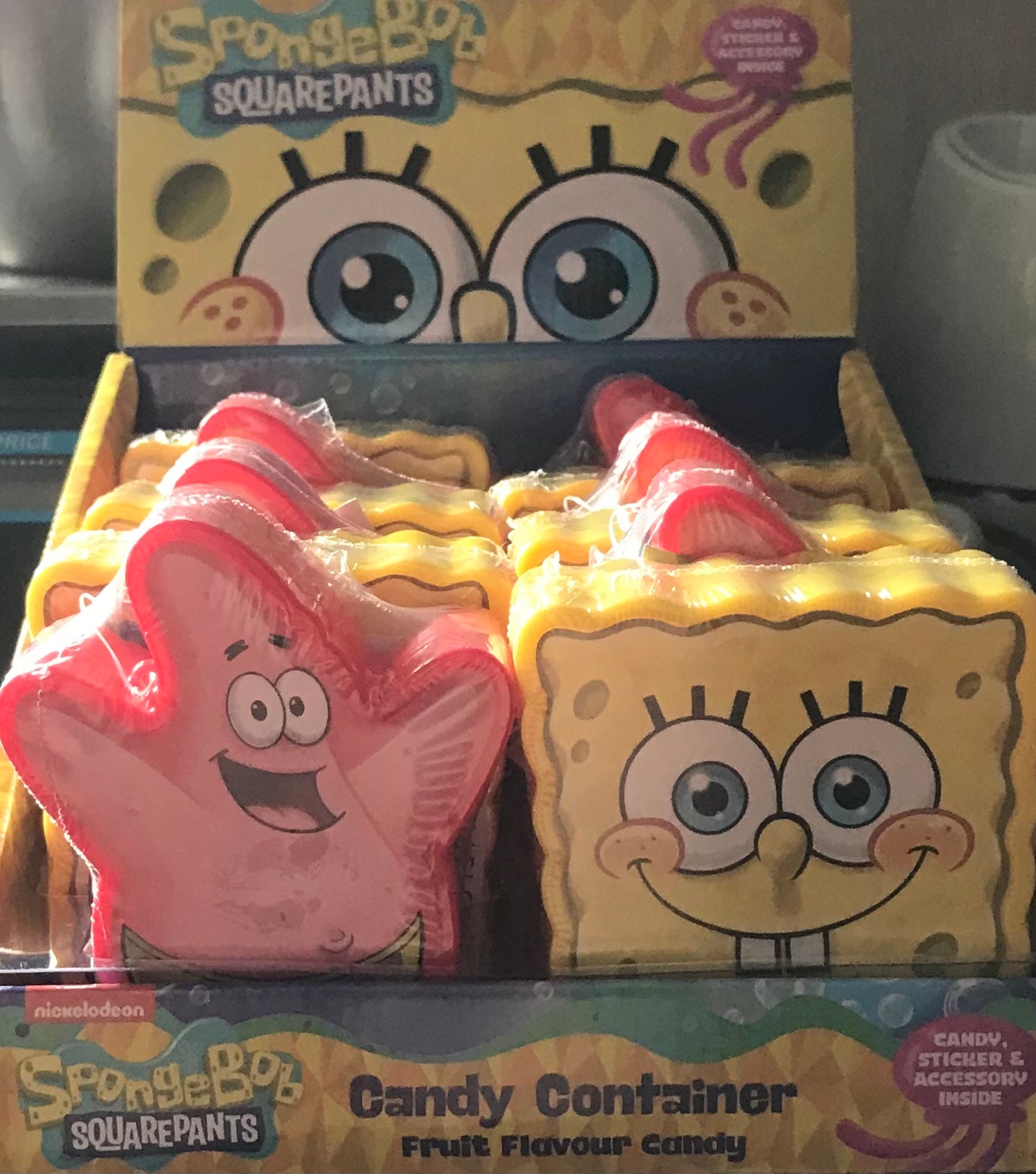 SpongeBob candy container (fruit flavoured)