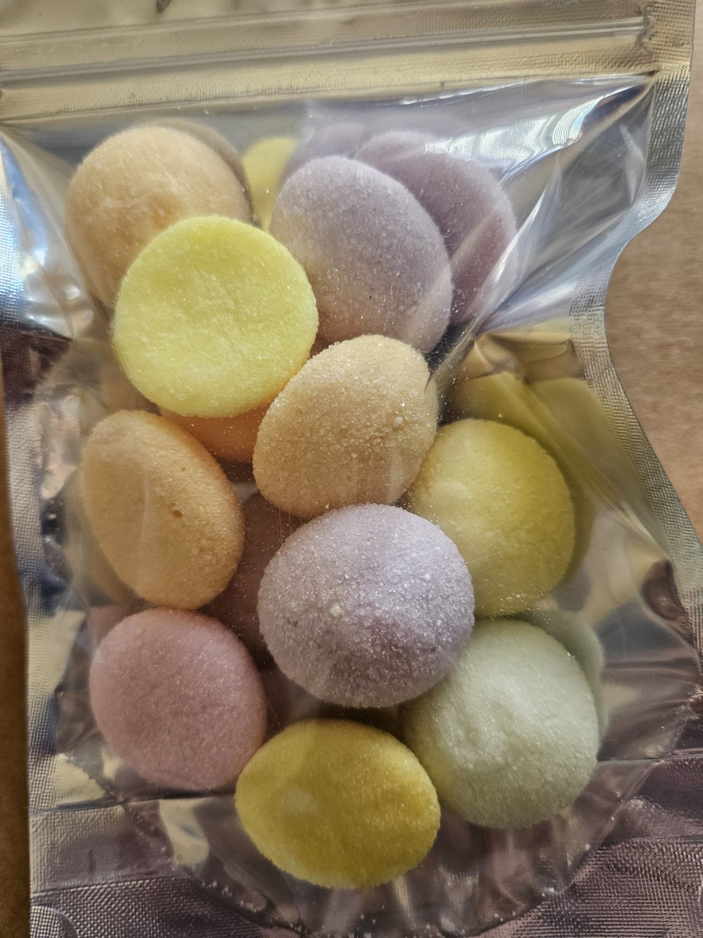 Freeze dried sour squishy clouds