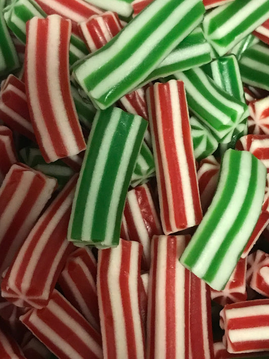 Green and red candy poles 100g